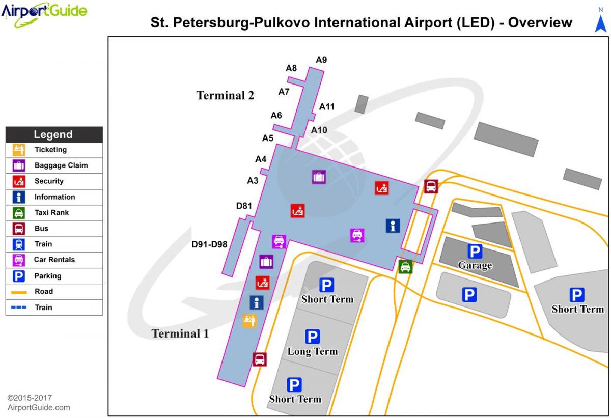 خريطة محطة مطار سان بطرسبرج