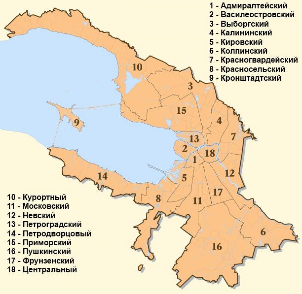 خريطة منطقة سان بطرسبرغ
