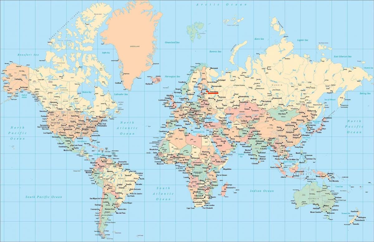 موقع سان بطرسبرج على خريطة العالم