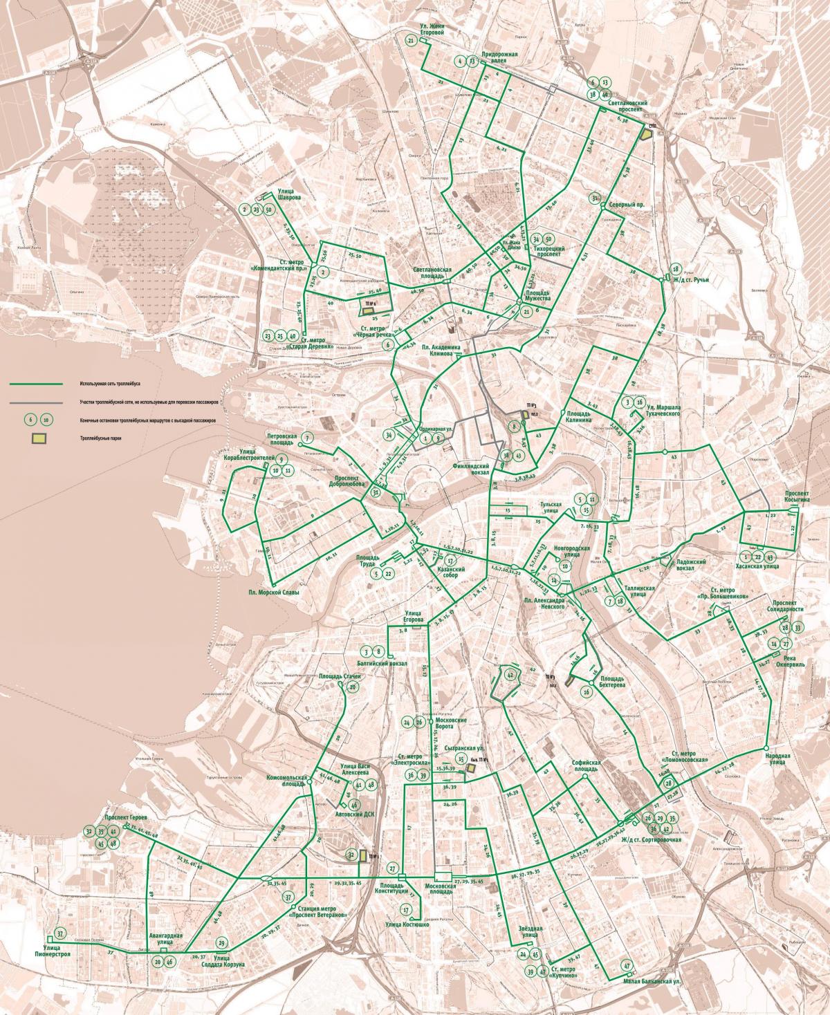 خريطة محطات عربة سانت بطرسبرغ